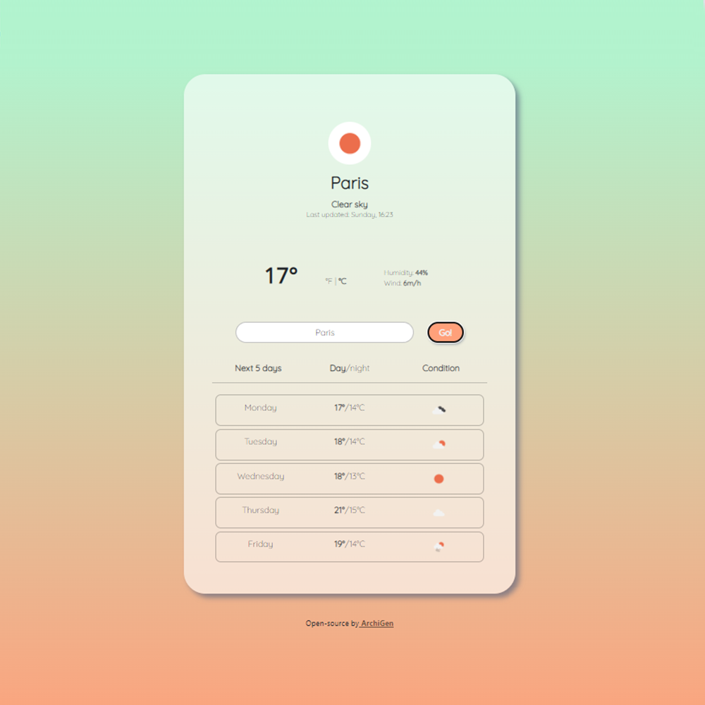 weather app js preview